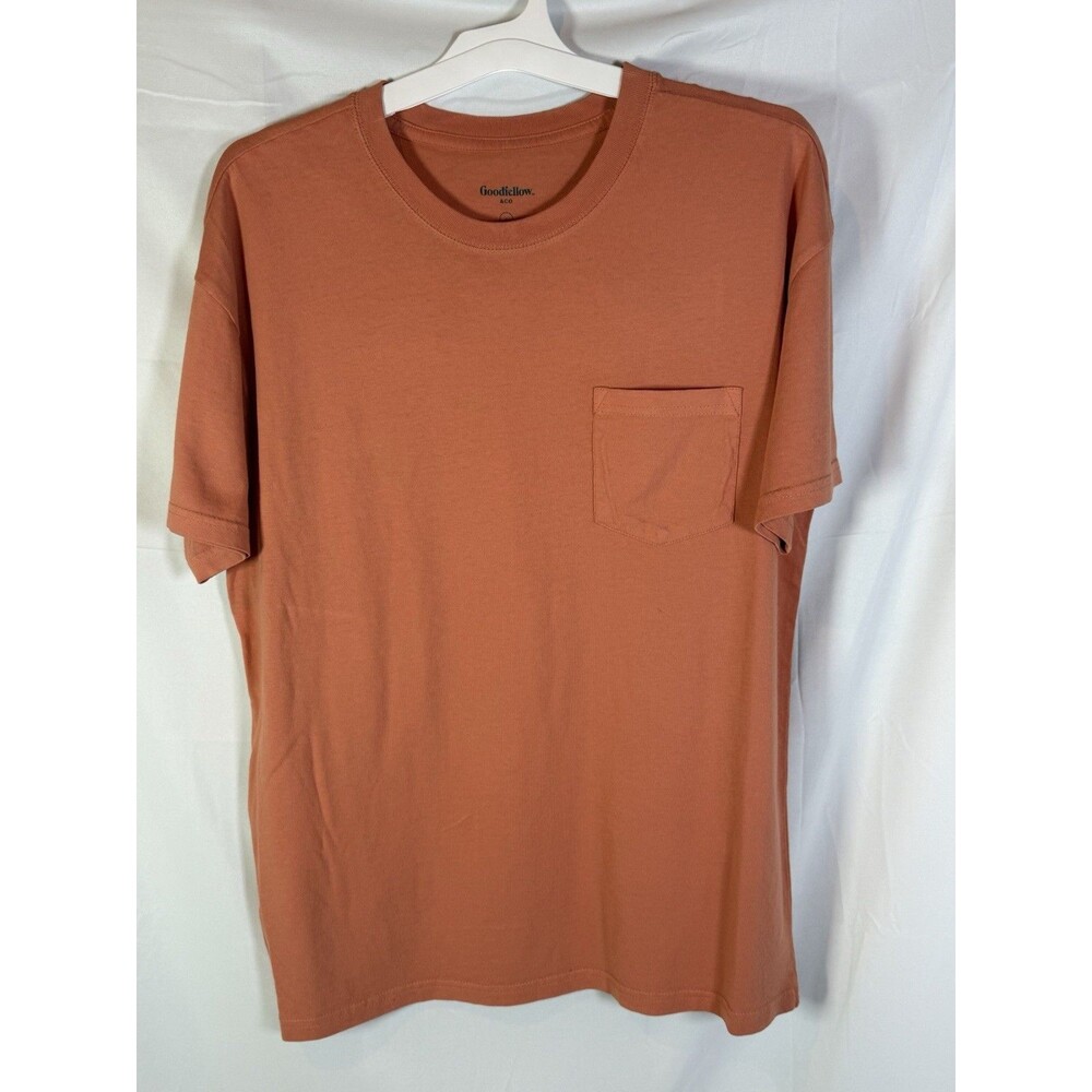 Goodfellow Heavyweight Size Large Short Sleeve Pocket T-Shirt Terracotta Orange